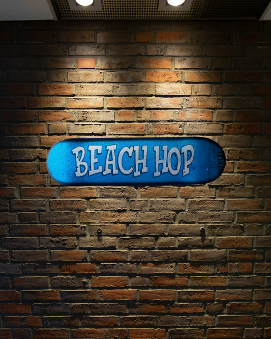 Custom Painted Blue Beach Hop Board