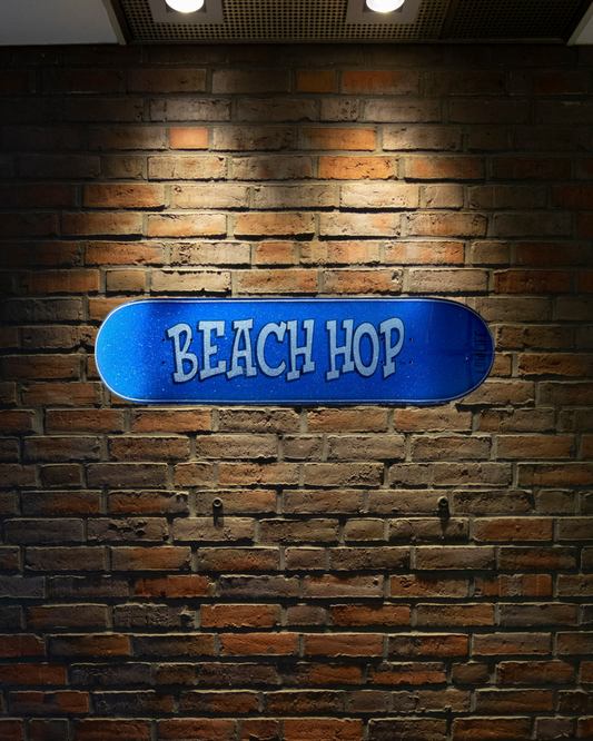 Custom Painted Blue Beach Hop Board