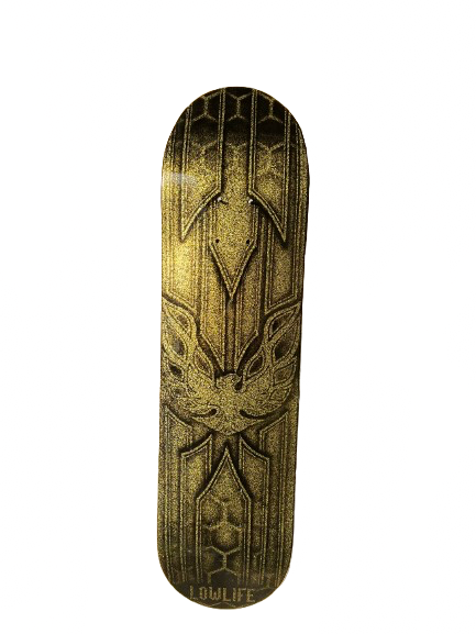 Kustom Painted Gold Bird Deck