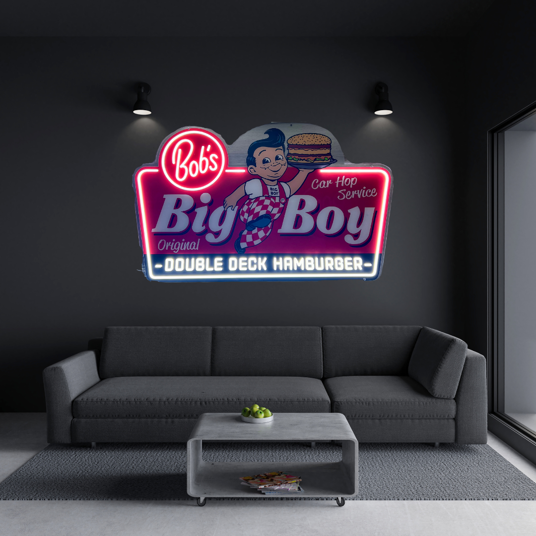 Bob's Big Boy "hamburger" Neon Sign – Lowlife Bob's Big Boy "hamburger" Neon Sign – Lowlife