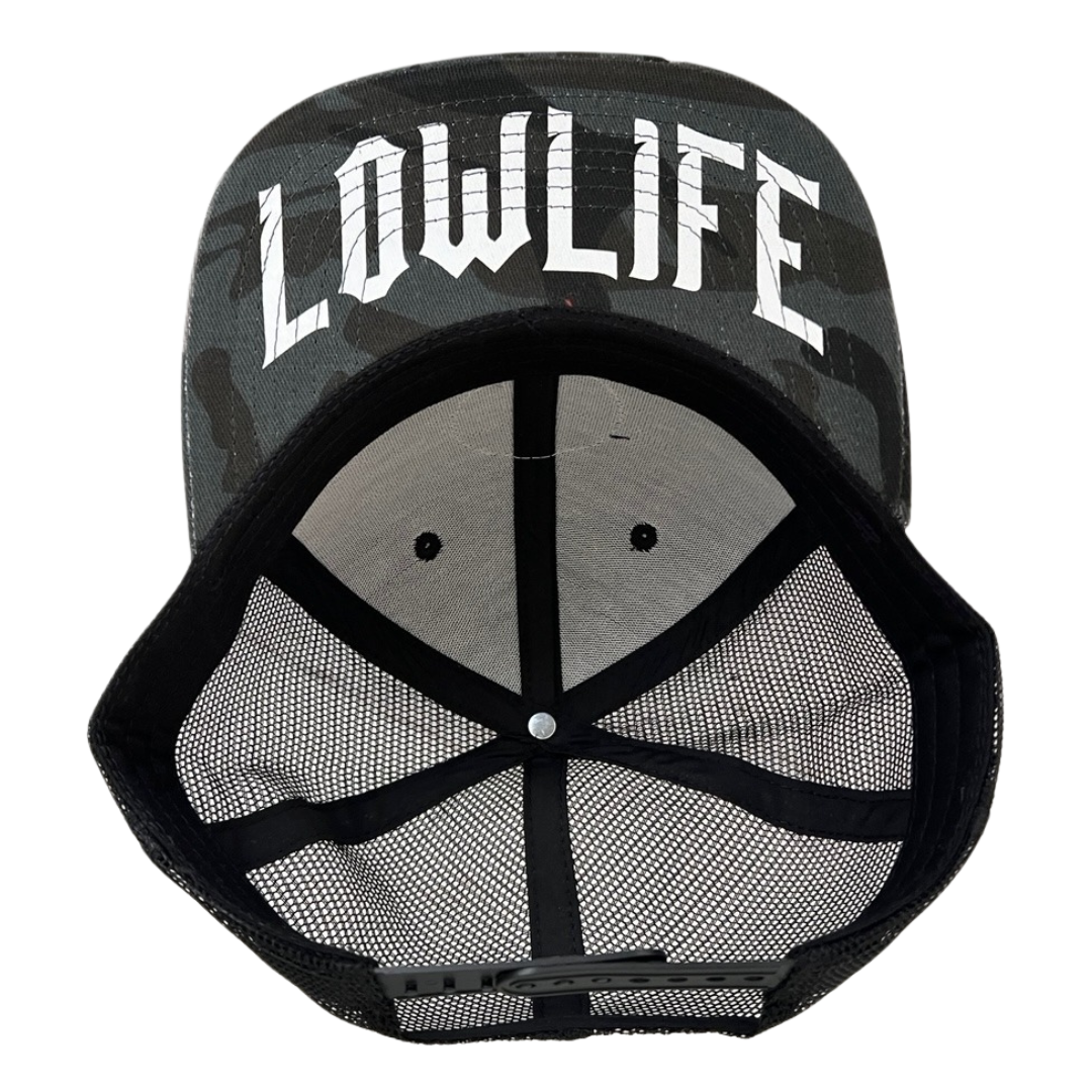 Camo Peak Lowlife Snap Back Hat